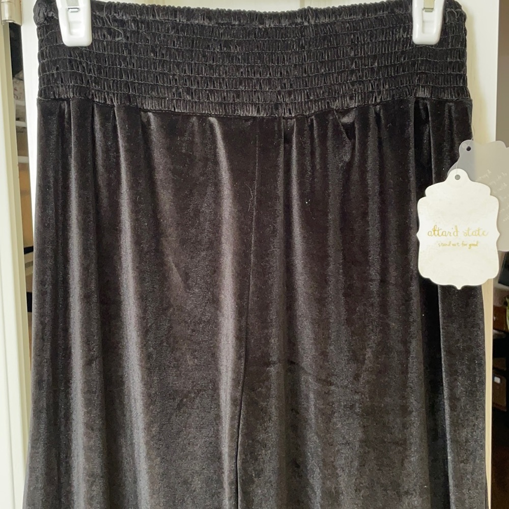 Altared State Velour Black Pants sz Small NWT